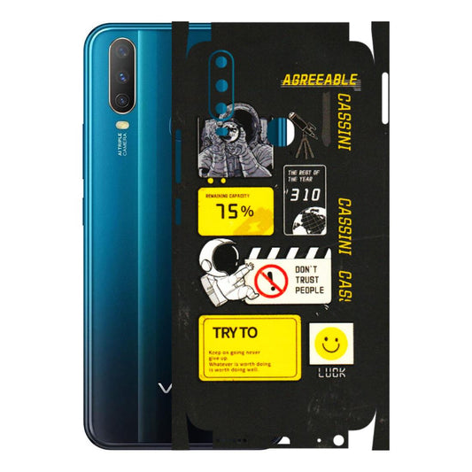 VIVO Y Series Phone Skins (All Models) - Black Cassini - 3D Embossed Finish (L-161) Vivo Y15
