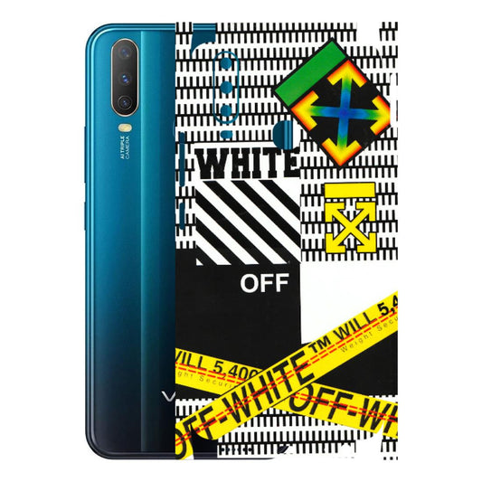 VIVO Y Series Phone Skins (All Models) - White Off Abstract - 3D Embossed Finish (L-172) Vivo Y15