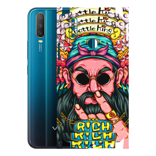 VIVO Y Series Phone Skins (All Models) - Battle King Dude Face - 3D Embossed Finish (L-178) Vivo Y15