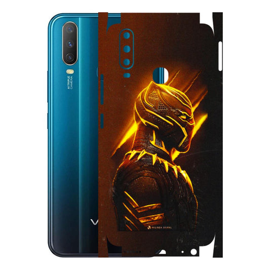 VIVO Y Series Phone Skins (All Models) - Gold Black Panther - 3D Embossed Finish (L-181) Vivo Y15