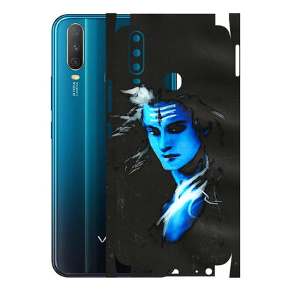 VIVO Y Series Phone Skins (All Models) - Har Har Mahadev Blue/Black - 3D Embossed Finish (L-185) Vivo Y15