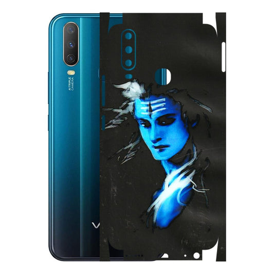 VIVO Y Series Phone Skins (All Models) - Har Har Mahadev Blue/Black - 3D Embossed Finish (L-185) Vivo Y15