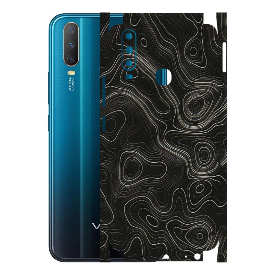 VIVO Y Series Phone Skins (All Models) - Black Swirl - 3D Embossed Finish (L-196) Vivo Y15