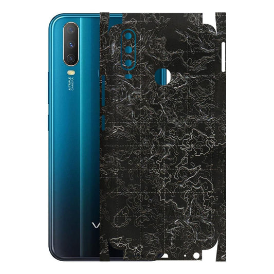 VIVO Y Series Phone Skins (All Models) - Black map Texture - 3D Embossed Finish (L-201) Vivo Y15