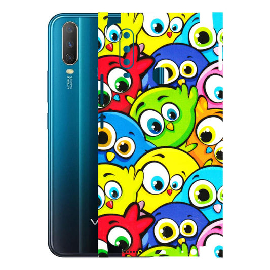 VIVO Y Series Phone Skins (All Models) - Cute Fluffy Birds - 3D Embossed Finish (L-213) Vivo Y15