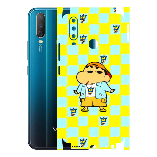 VIVO Y Series Phone Skins (All Models) - Yellow Blue Shinchan Cute - 3D Embossed Finish (L-221) Vivo Y15