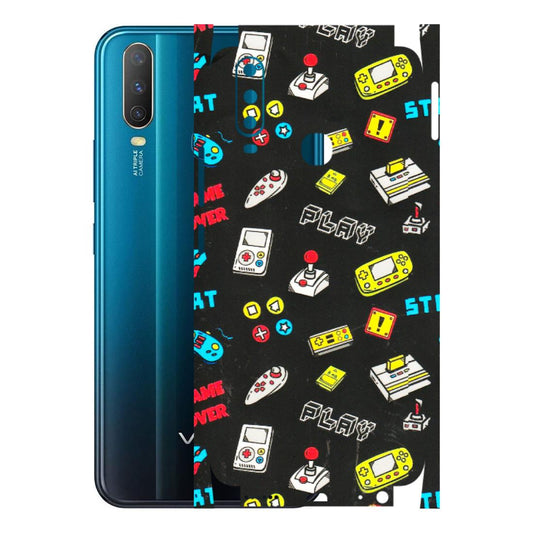 VIVO Y Series Phone Skins (All Models) - Gaming Doodles - 3D Embossed Finish (L-224) Vivo Y15