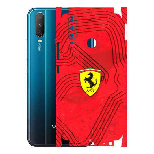 VIVO Y Series Phone Skins (All Models) - Red Ferrari Logo Stylish - 3D Embossed Finish (L-238) Vivo Y15