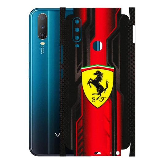 VIVO Y Series Phone Skins (All Models) - Black Ferrari Logo - 3D Embossed Finish (L-253) Vivo Y15