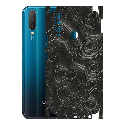 VIVO Y Series Phone Skins (All Models) - Abstract White Line Map - 3D Embossed Finish (L-269) Vivo Y15