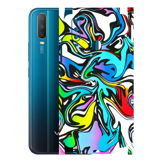 VIVO Y Series Phone Skins (All Models) - Abstract Colour Paints - 3D Embossed Finish (L-271) Vivo Y15