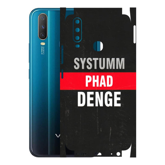 VIVO Y Series Phone Skins (All Models) - Systumm Phad Denge - 3D Embossed Finish (L-278) Vivo Y15