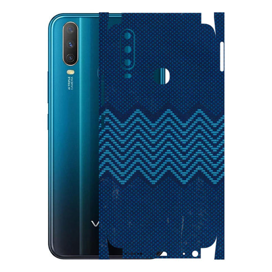 VIVO Y Series Phone Skins (All Models) - Blue Sober Waves - 3D Embossed Finish (L-306) Vivo Y15