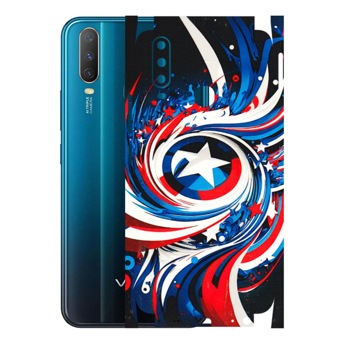 VIVO Y Series Phone Skins (All Models) - Captain America Logo - 3D Embossed Finish (L-307) Vivo Y15