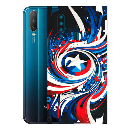 VIVO Y Series Phone Skins (All Models) - Captain America Logo - 3D Embossed Finish (L-307) Vivo Y15