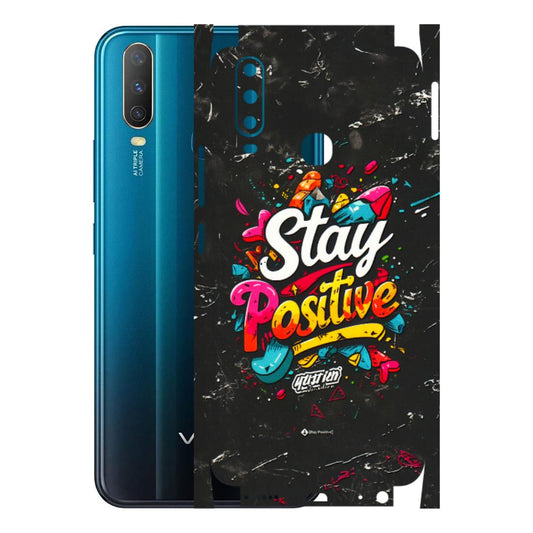 VIVO Y Series Phone Skins (All Models) - Stay Positive Black - 3D Embossed Finish (L-31) Vivo Y15