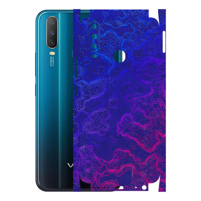 VIVO Y Series Phone Skins (All Models) - Purple Ripples Swirl - 3D Embossed Finish (L-314) Vivo Y15