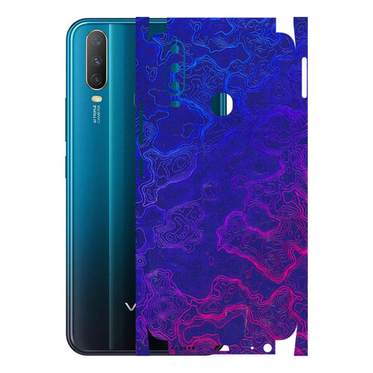VIVO Y Series Phone Skins (All Models) - Purple Ripples Swirl - 3D Embossed Finish (L-314) Vivo Y15