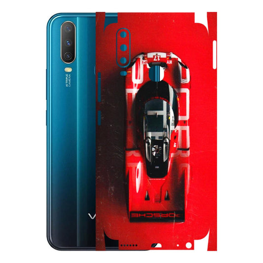 VIVO Y Series Phone Skins (All Models) - Red Porsche Car Logo - 3D Embossed Finish (L-315) Vivo Y15