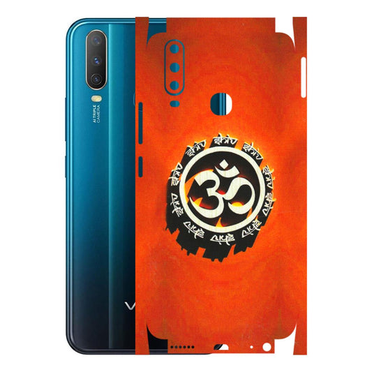 VIVO Y Series Phone Skins (All Models) - Aum Shiv Orange - 3D Embossed Finish (L-32) Vivo Y15