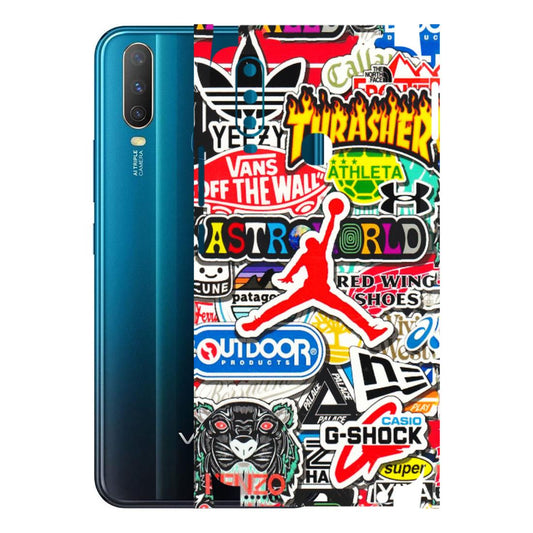 VIVO Y Series Phone Skins (All Models) - Multi Brands Sticker Graffiti - 3D Embossed Finish (L-37) Vivo Y15