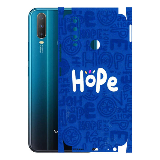 VIVO Y Series Phone Skins (All Models) - Hope Doodles Blue - 3D Embossed Finish (L-43) Vivo Y15