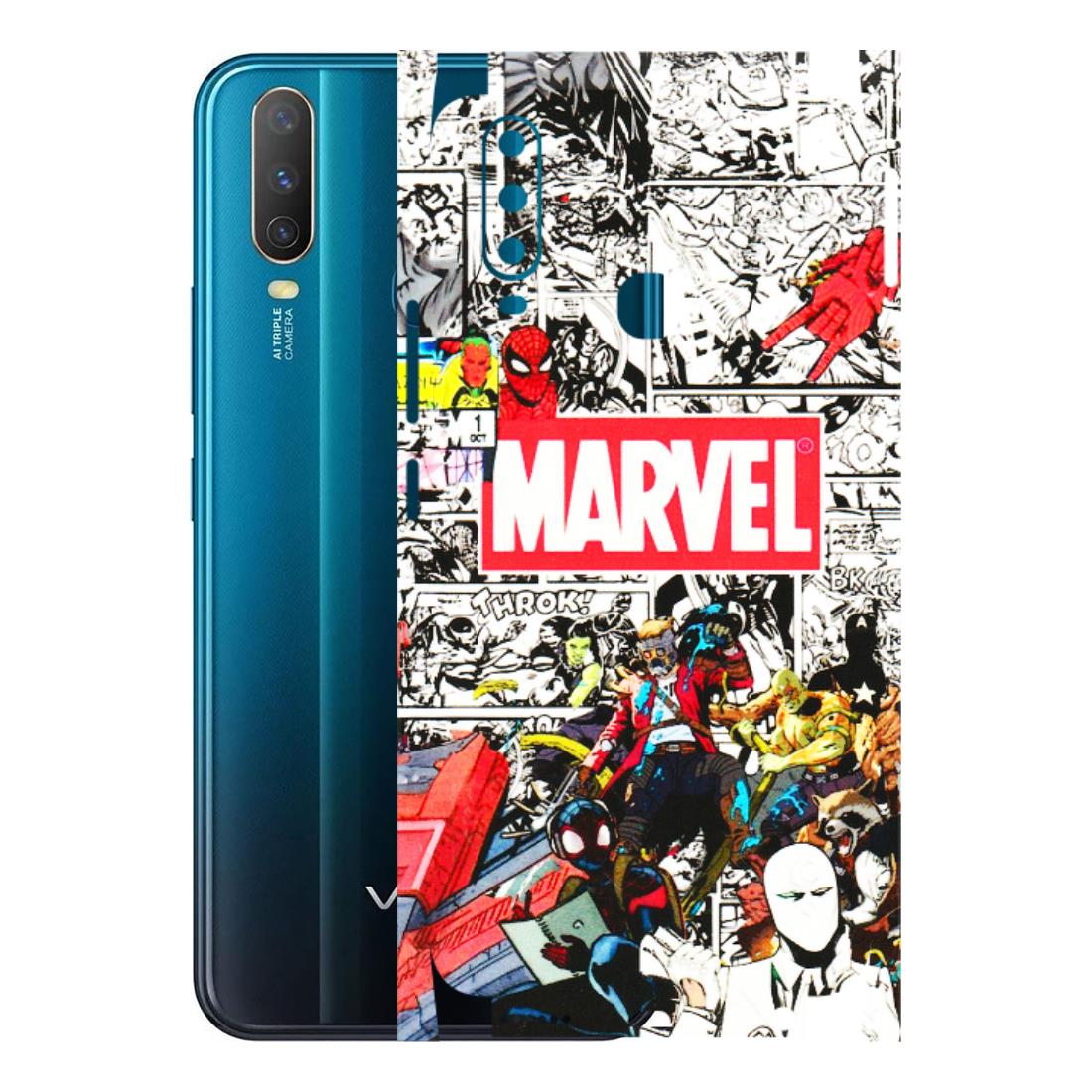 VIVO Y Series Phone Skins (All Models) - Marvel Colorful Comic - 3D Embossed Finish (L-64) Vivo Y15