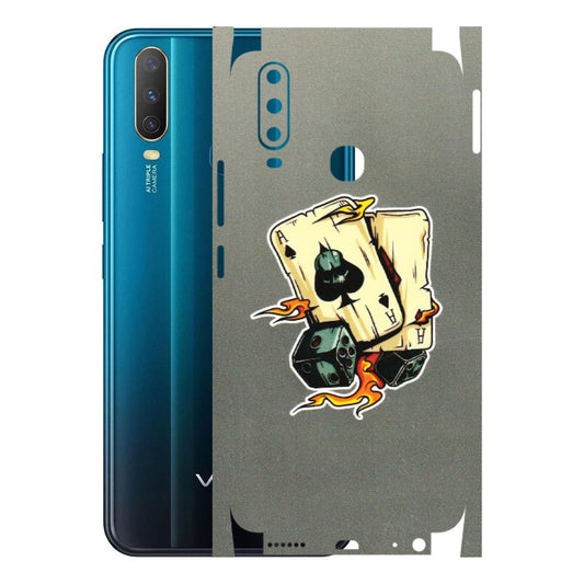 VIVO Y Series Phone Skins (All Models) - Grey Cards Of Ace - 3D Embossed Finish (L-77) Vivo Y15