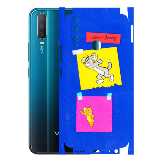 VIVO Y Series Phone Skins (All Models) - Tom N Jerry Sticky Notes - 3D Embossed Finish (L-88) Vivo Y15