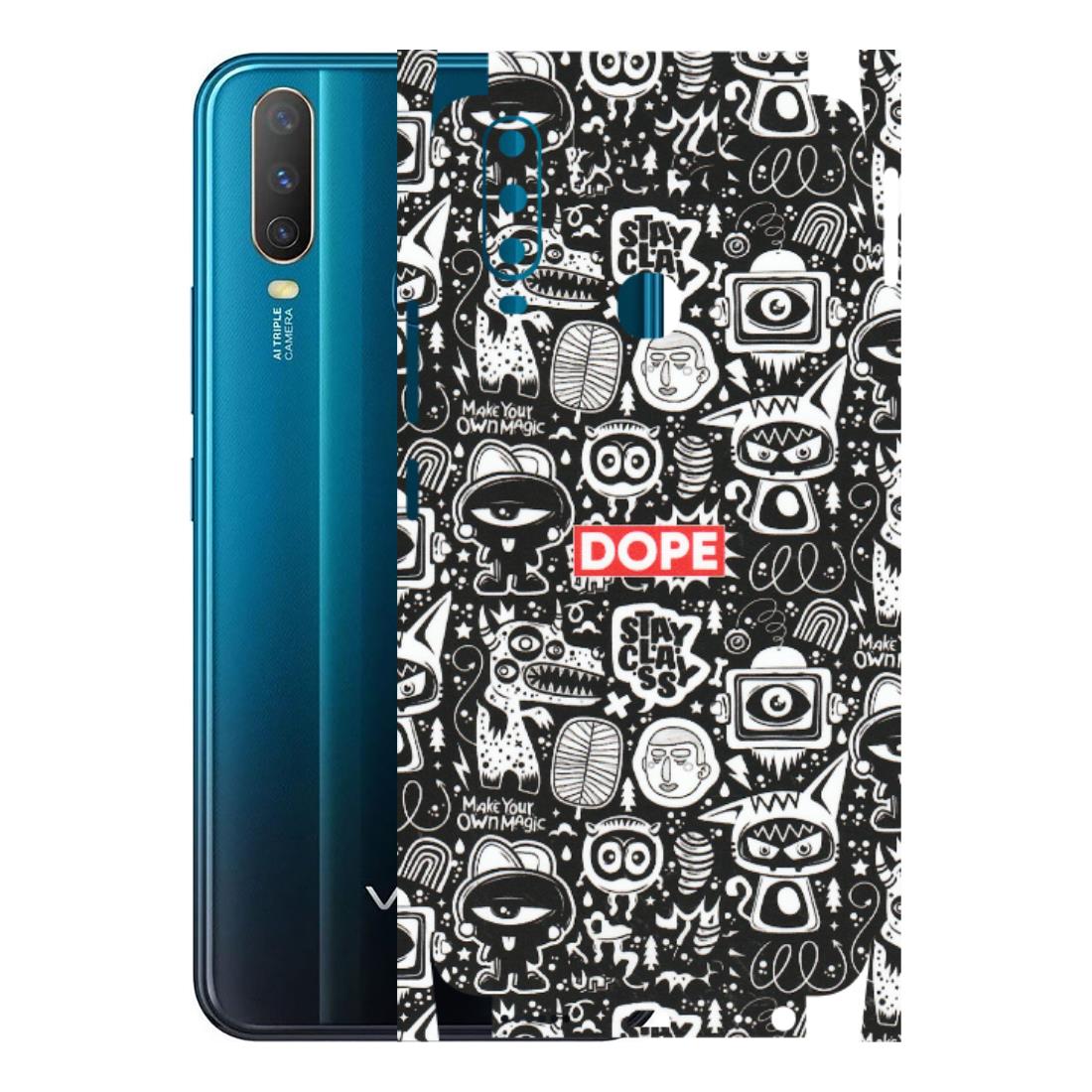 VIVO Y Series Phone Skins (All Models) - Dope Stay Classy Black Doodles - Matte Finish (M-126) Vivo Y15