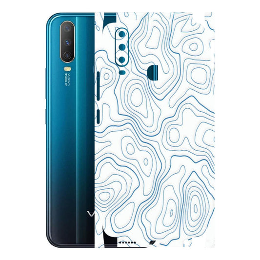 VIVO Y Series Phone Skins (All Models) - Blue And White Swirls - Matte Finish (M-139) Vivo Y15
