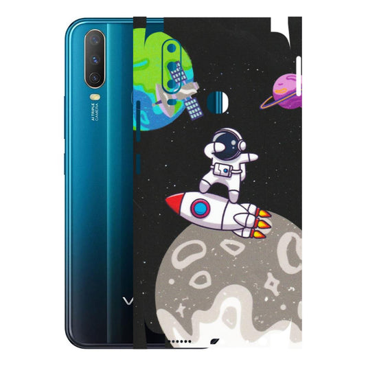 VIVO Y Series Phone Skins (All Models) - Astronaut Vibing Toon Running - Matte Finish (M-39) Vivo Y15