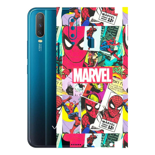 VIVO Y Series Phone Skins (All Models) - Marvel Comic Spiderman Grafitti - Matte Finish (M-72) Vivo Y15