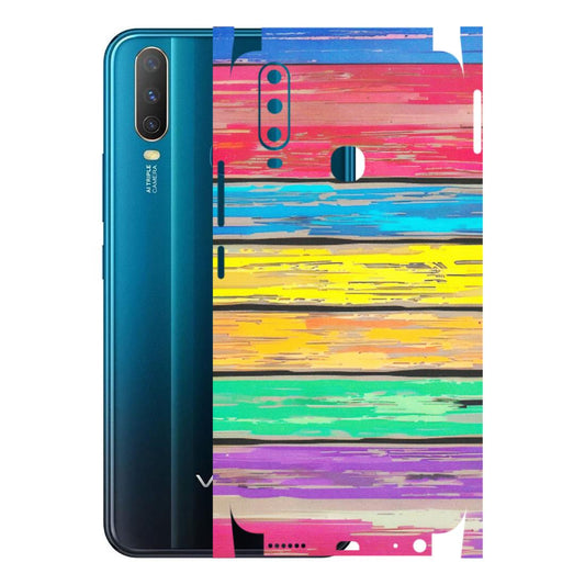 VIVO Y Series Phone Skins (All Models) - Multi Colour Wooden Wall - Matte Finish (M-96) Vivo Y15