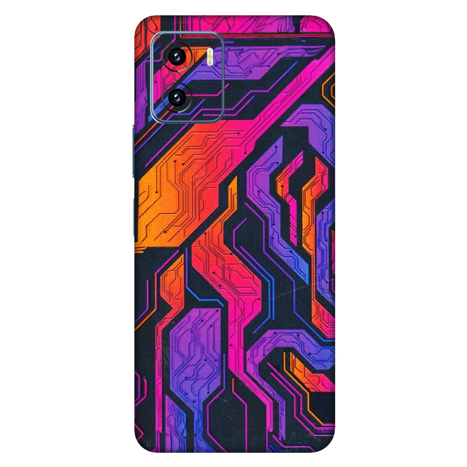 VIVO Y Series Phone Skins (All Models) - Tech Circuits Futuristic - 3D Embossed Finish (L-07) Vivo Y15C