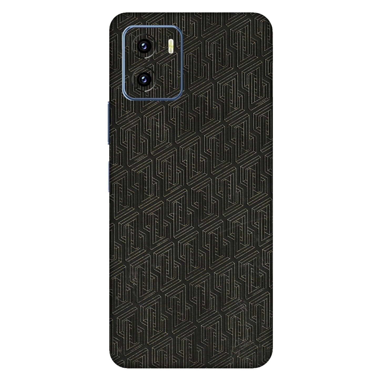 VIVO Y Series Phone Skins (All Models) - Black Abstract Pattern - 3D Embossed Finish (L-117) Vivo Y15C