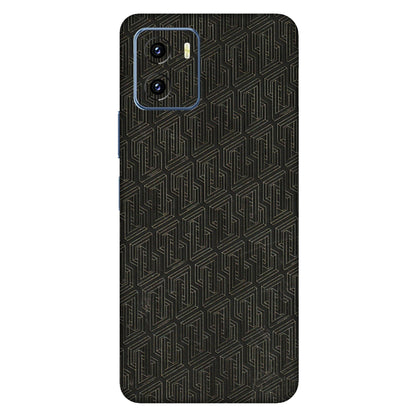 VIVO Y Series Phone Skins (All Models) - Black Abstract Pattern - 3D Embossed Finish (L-117) Vivo Y15C