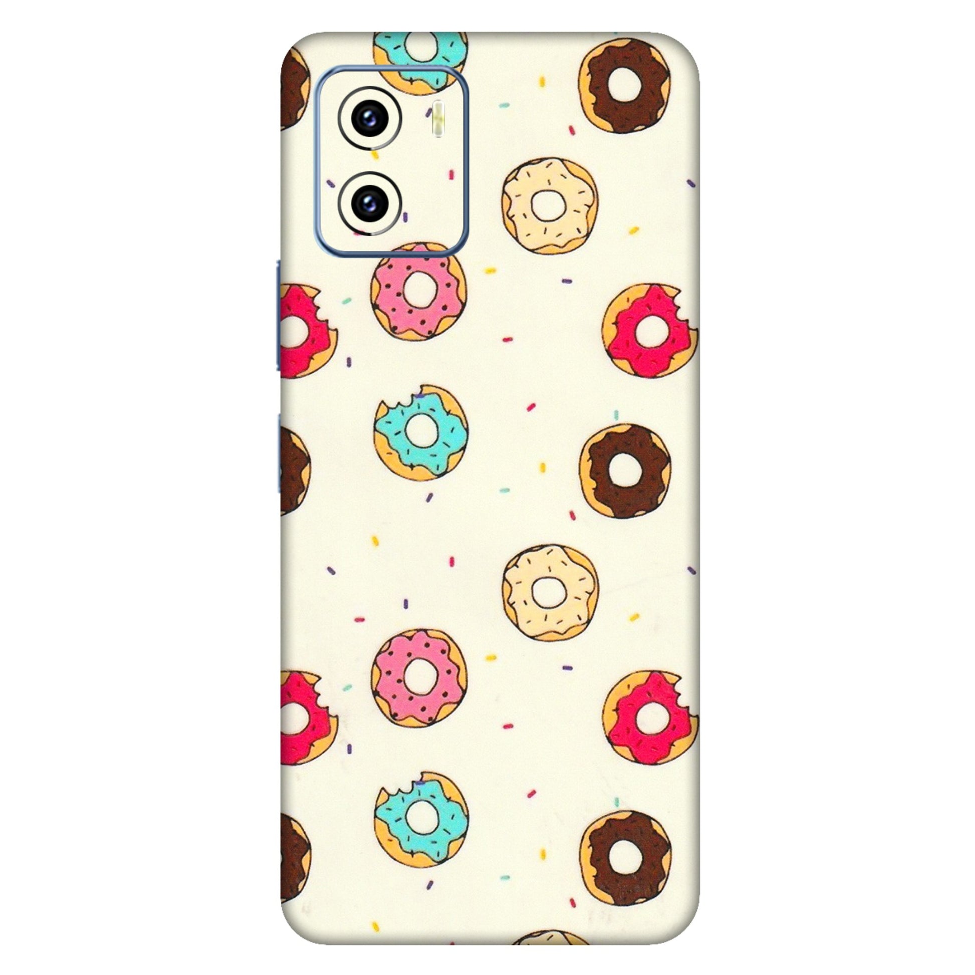 VIVO Y Series Phone Skins (All Models) - Mini Donuts Doodle Art - 3D Embossed Finish (L-122) Vivo Y15C