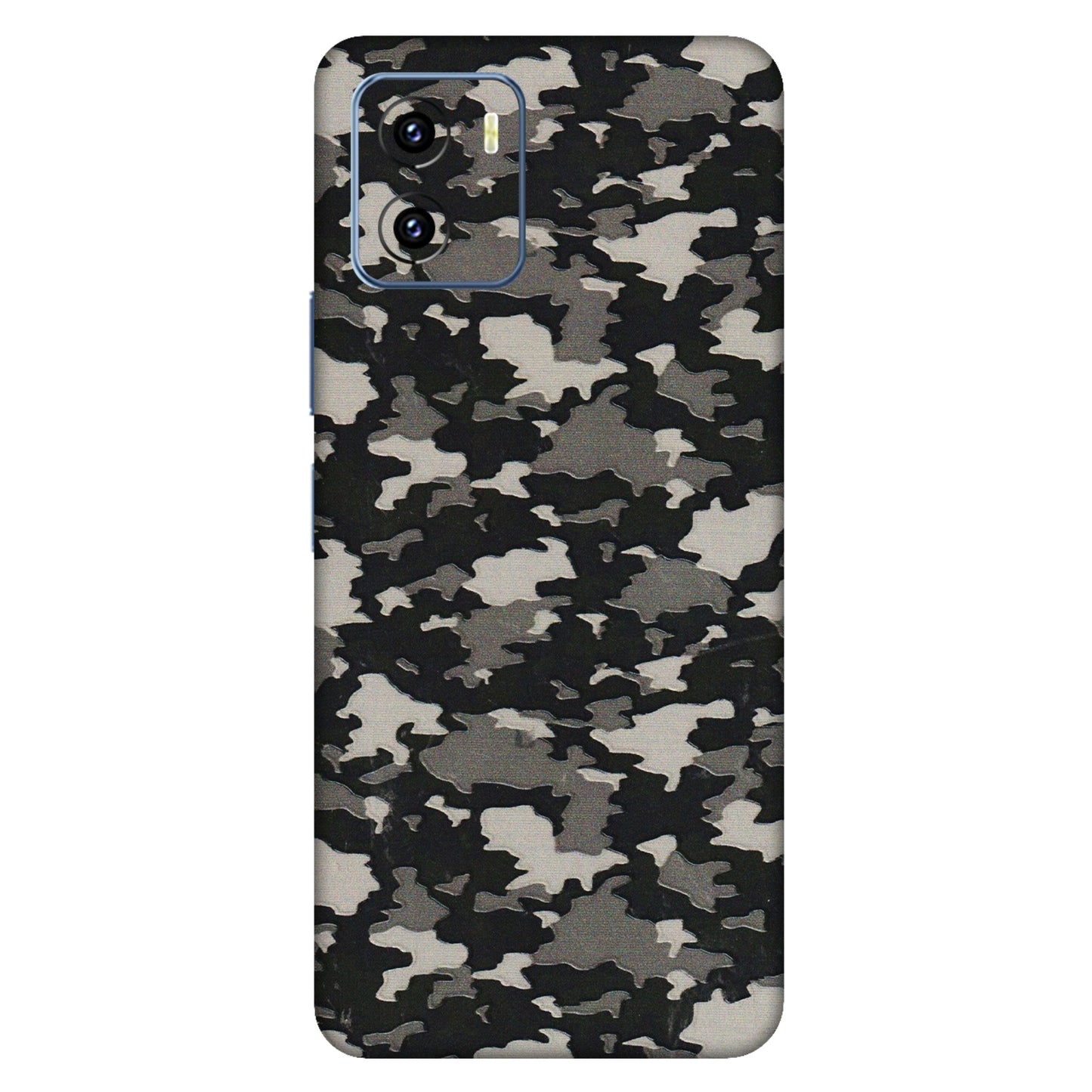 VIVO Y Series Phone Skins (All Models) - Black/Grey Camoflaunge - 3D Embossed Finish (L-142) Vivo Y15C