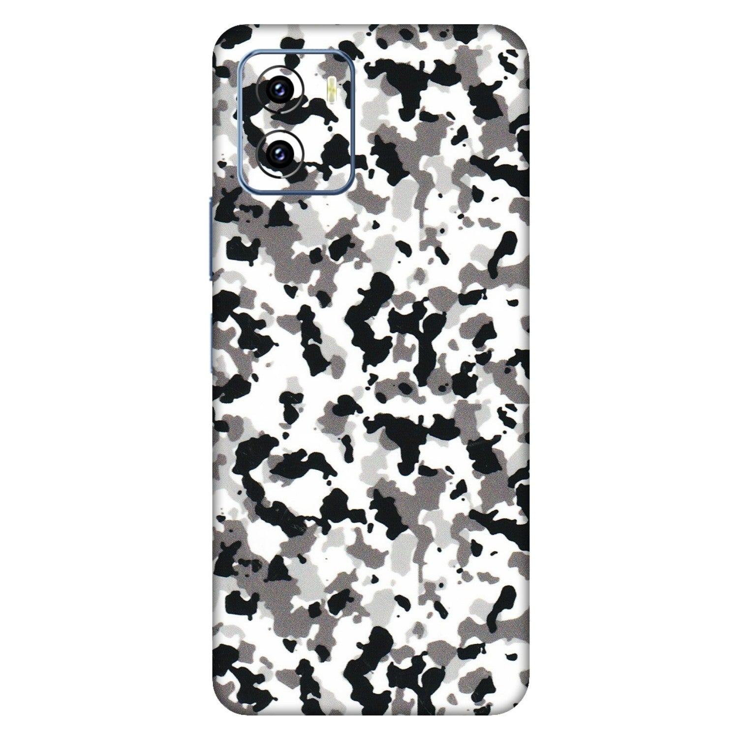 VIVO Y Series Phone Skins (All Models) - White Black Camouflage - 3D Embossed Finish (L-18) Vivo Y15C