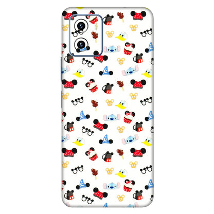 VIVO Y Series Phone Skins (All Models) - Minnie Mouse & Donald Doodles s - 3D Embossed Finish (L-194) Vivo Y15C