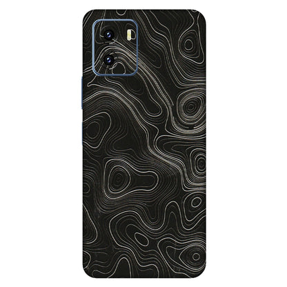 VIVO Y Series Phone Skins (All Models) - Black Swirl - 3D Embossed Finish (L-196) Vivo Y15C