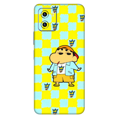 VIVO Y Series Phone Skins (All Models) - Yellow Blue Shinchan Cute - 3D Embossed Finish (L-221) Vivo Y15C