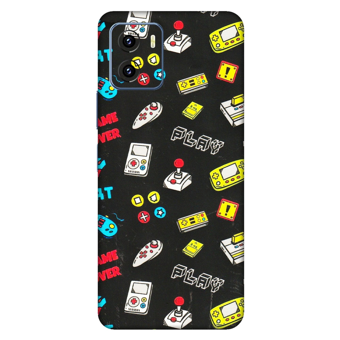 VIVO Y Series Phone Skins (All Models) - Gaming Doodles - 3D Embossed Finish (L-224) Vivo Y15C