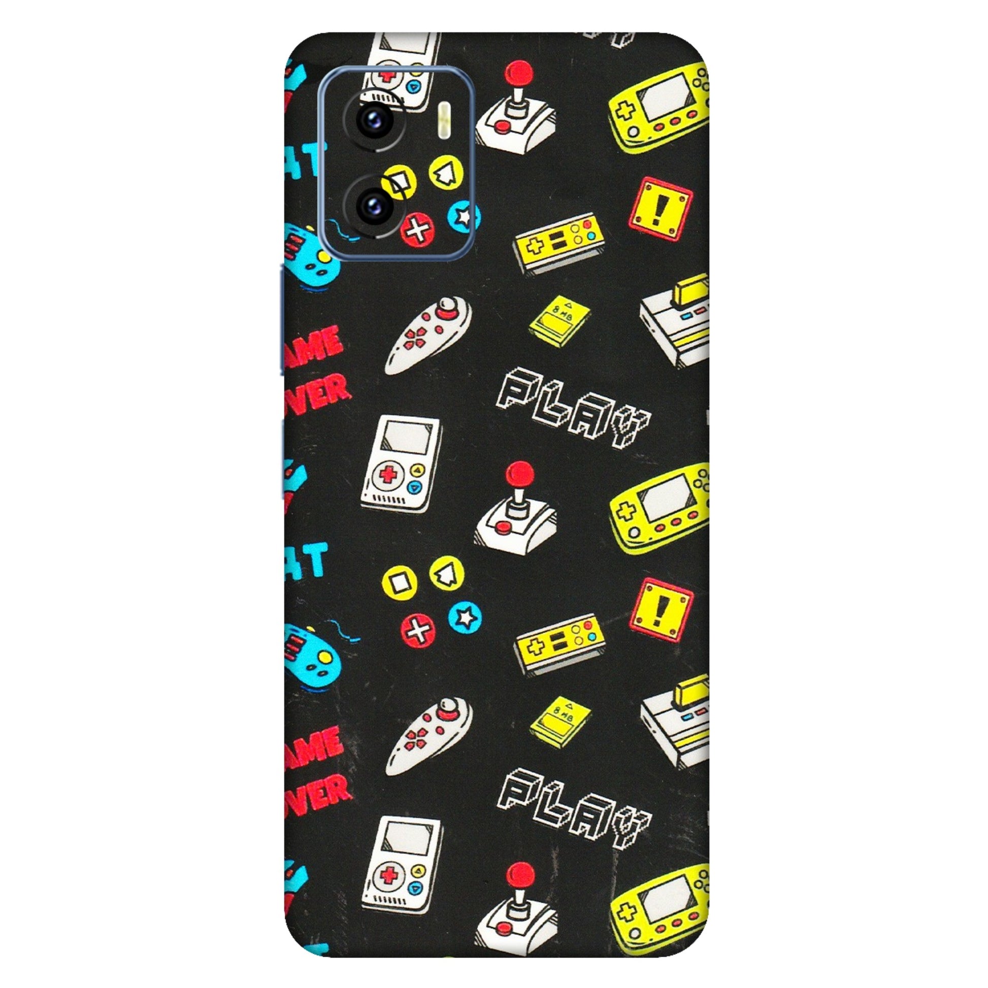 VIVO Y Series Phone Skins (All Models) - Gaming Doodles - 3D Embossed Finish (L-224) Vivo Y15C