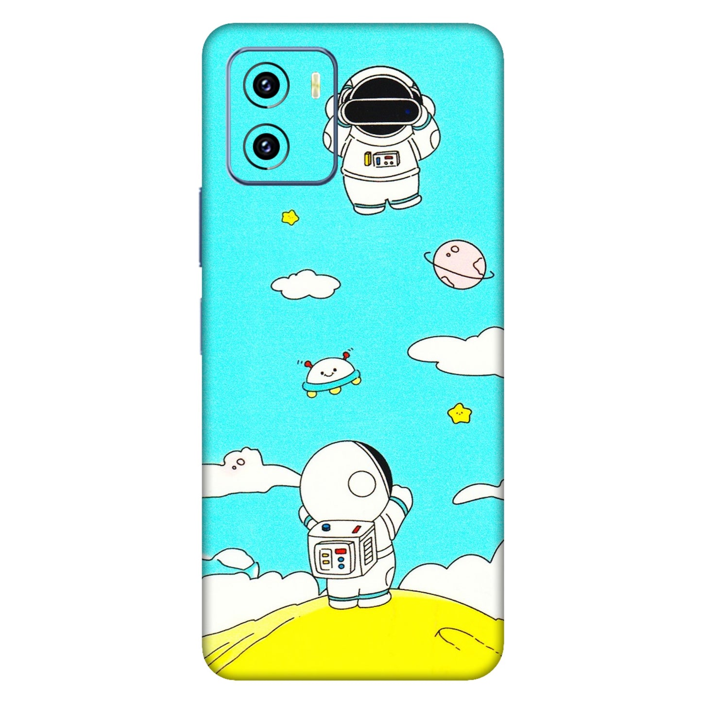 VIVO Y Series Phone Skins (All Models) - Blue Skies Astro Float - 3D Embossed Finish (L-230) Vivo Y15C