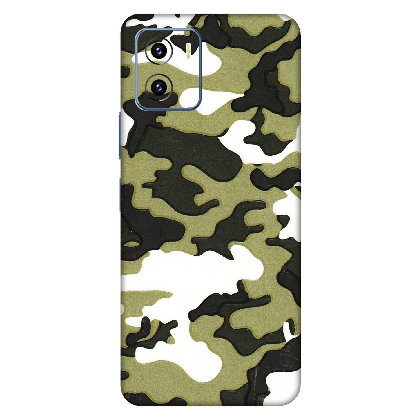VIVO Y Series Phone Skins (All Models) - Camouflages White And Green - 3D Embossed Finish (L-243) Vivo Y15C