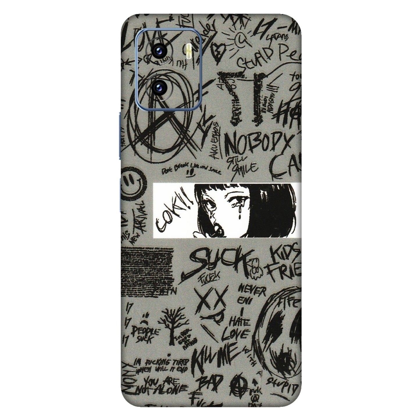 VIVO Y Series Phone Skins (All Models) - Never Have Love Anime - 3D Embossed Finish (L-260) Vivo Y15C