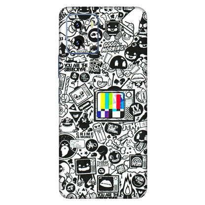VIVO Y Series Phone Skins (All Models) - Doodles Positive Art - 3D Embossed Finish (L-263) Vivo Y15C