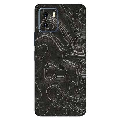VIVO Y Series Phone Skins (All Models) - Abstract White Line Map - 3D Embossed Finish (L-269) Vivo Y15C